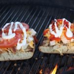 Chicken Bacon Ranch Paninis on the charcoal grill