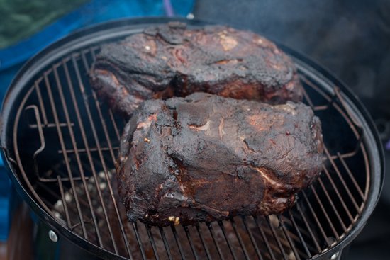 Smoking pork and brisket together