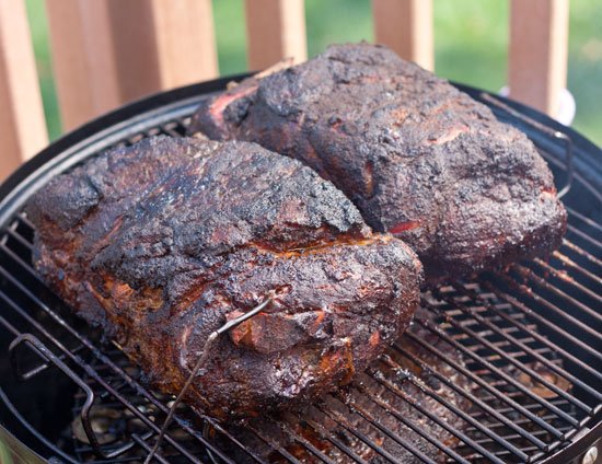 A loaded Weber Smokey Mountain BBQ Smoker - Grilling24x7