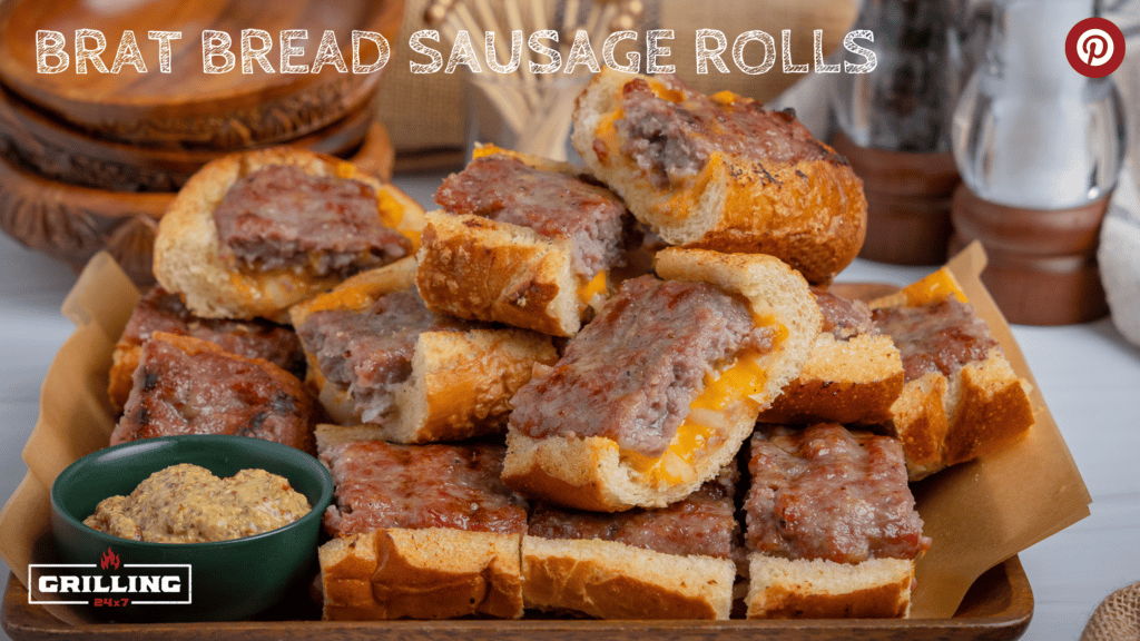 pile of sliced sausage rolls made with brats