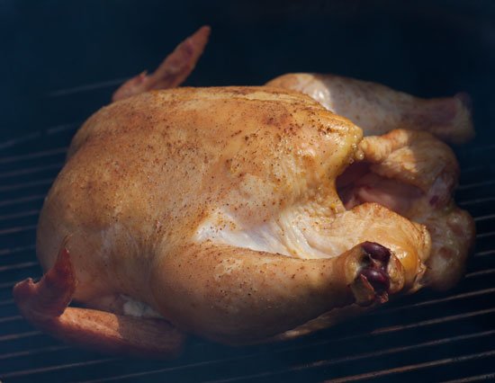 Smoked Butter Injected Chicken on the Ugly Drum Smoker