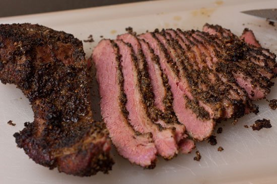 Cheater pastrami recipe - easy homemade pastrami by smoking a corned beef brisket