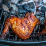 grilled chicken wings on a charcoal grill