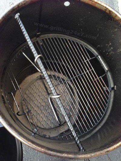 Pit Barrel Cooker Grate Modification - Cook flat and hang meat at the same time