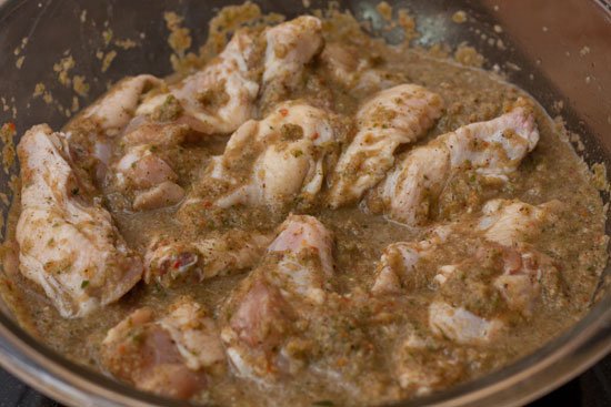 Jerked chicken wing marinade recipe with a cool green onion dipping sauce - Grilling24x7