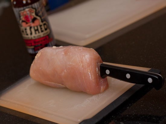 Grilled stuffed chicken breasts with jalapenos, cheese and bacon