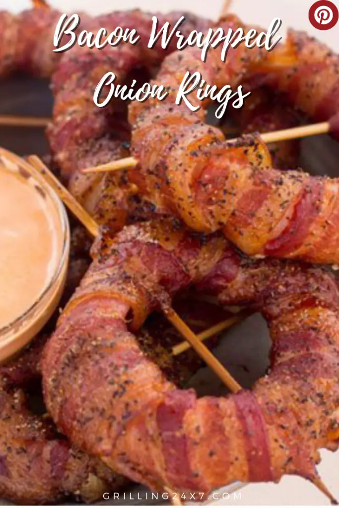 Bacon wrapped onion rings