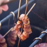 Pit Barrel Cooker Review - Hanging Tri Tip and Bacon Wrapped Onion Rings