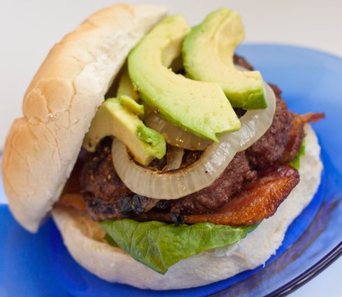 bacon avocado burger photo