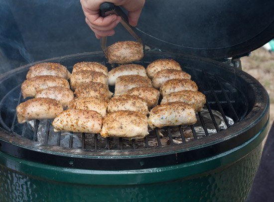 bbq chicken on a big green egg - competition bbq photos