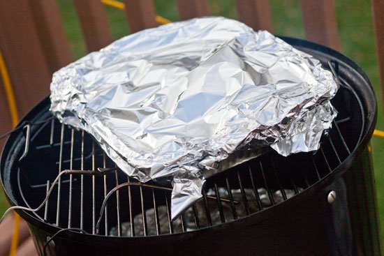 a beer bath for a brisket