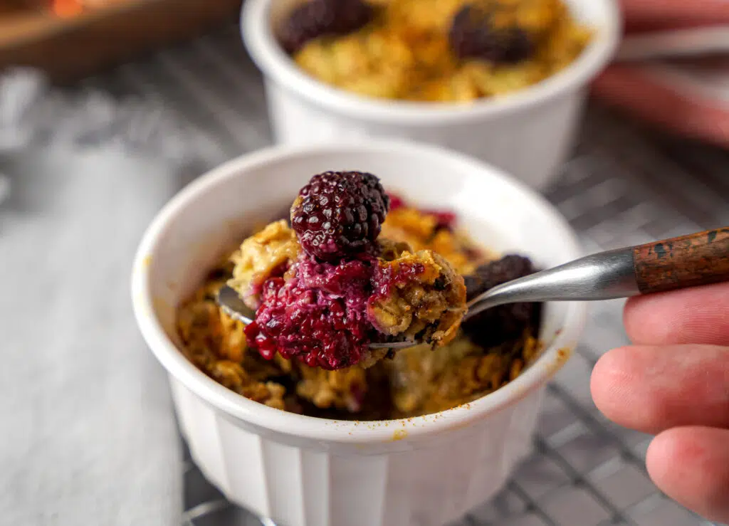 spoonful of baked oatmeal individual portion