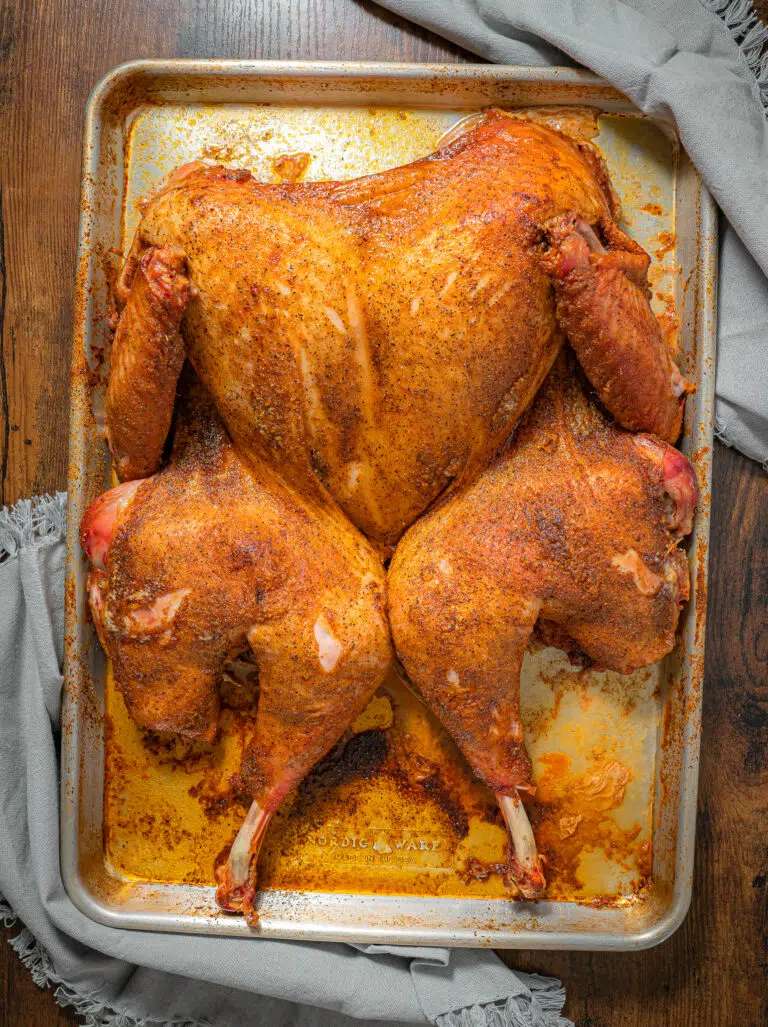 spatchcock turkey on a sheet pan