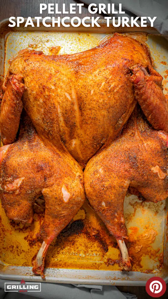 pellet grill spatchcock turkey on a sheet pan