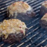 Burgers Soaked in Worcestershire Sauce with Pimento Cheese