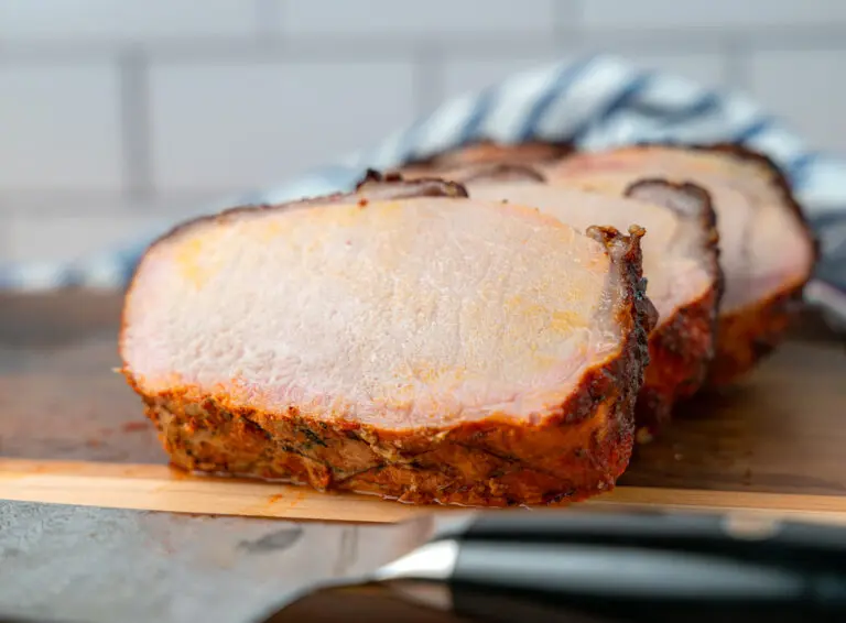 thick slices of smoked pork loin