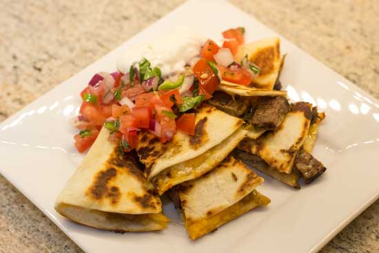 Steak Quesadillas with Fresh Homemade Pico de Gallo