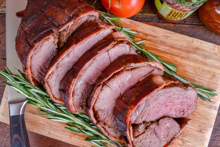 Bacon Wrapped Leg of Lamb