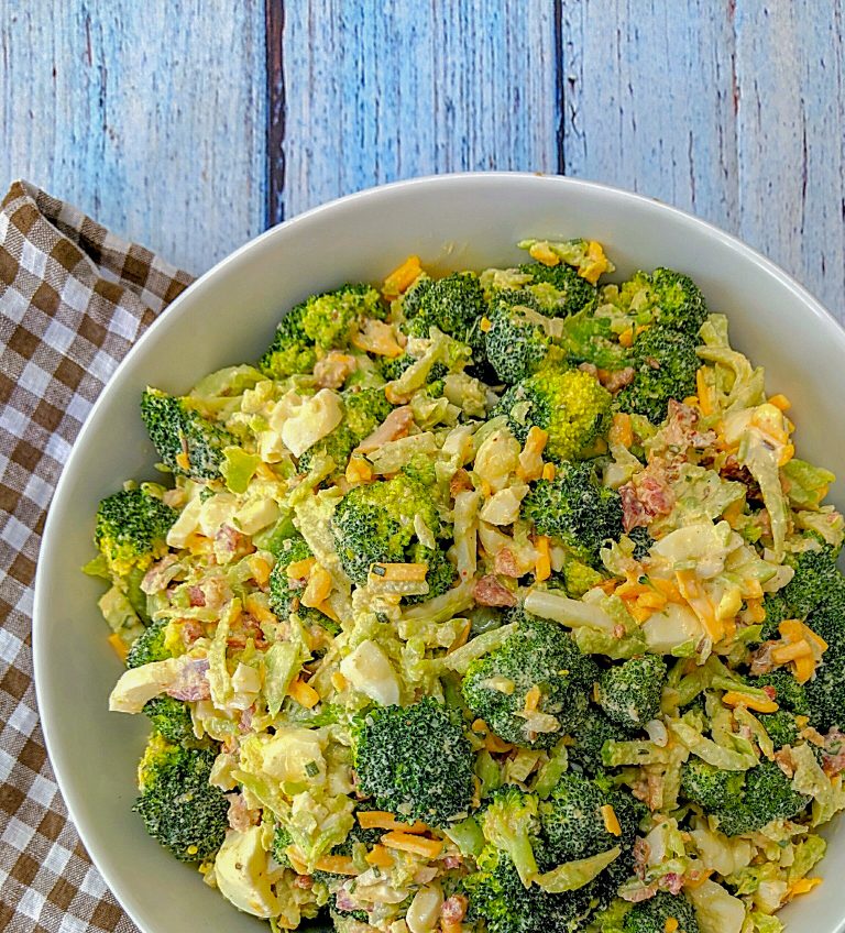 White BBQ Broccoli Salad
