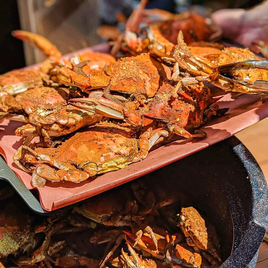 Freshly Steamed Maryland crabs