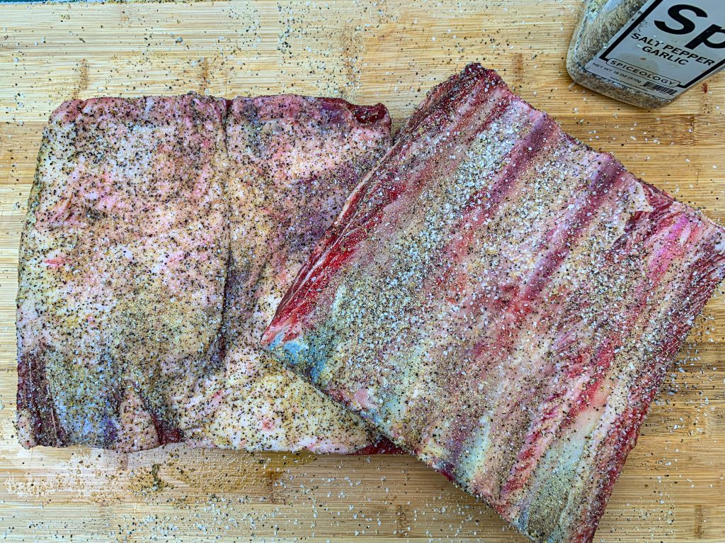 seasoning Texas beef ribs