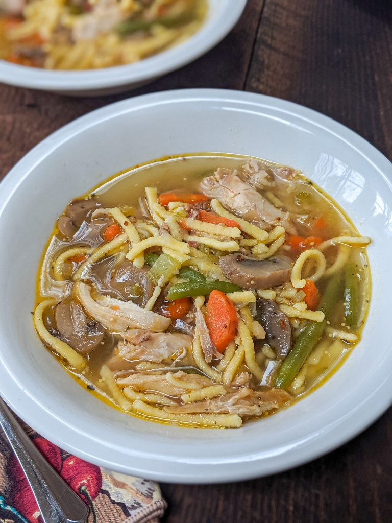 Chicken & Spätzle soup with mixed veggies