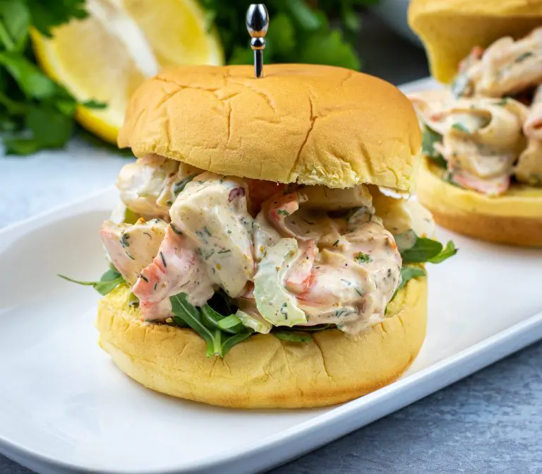 Seafood salad Sandwich with imitation crab and shrimp