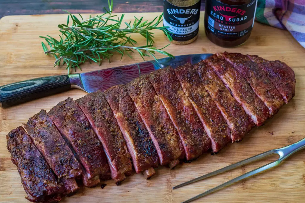 Texas style dry rub ribs with kinders the blend seasoning