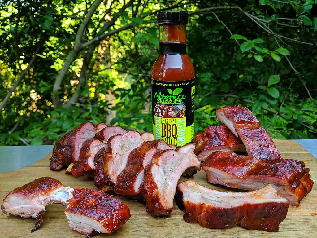 Baby back ribs with Alternasweets low carb bbq sauce