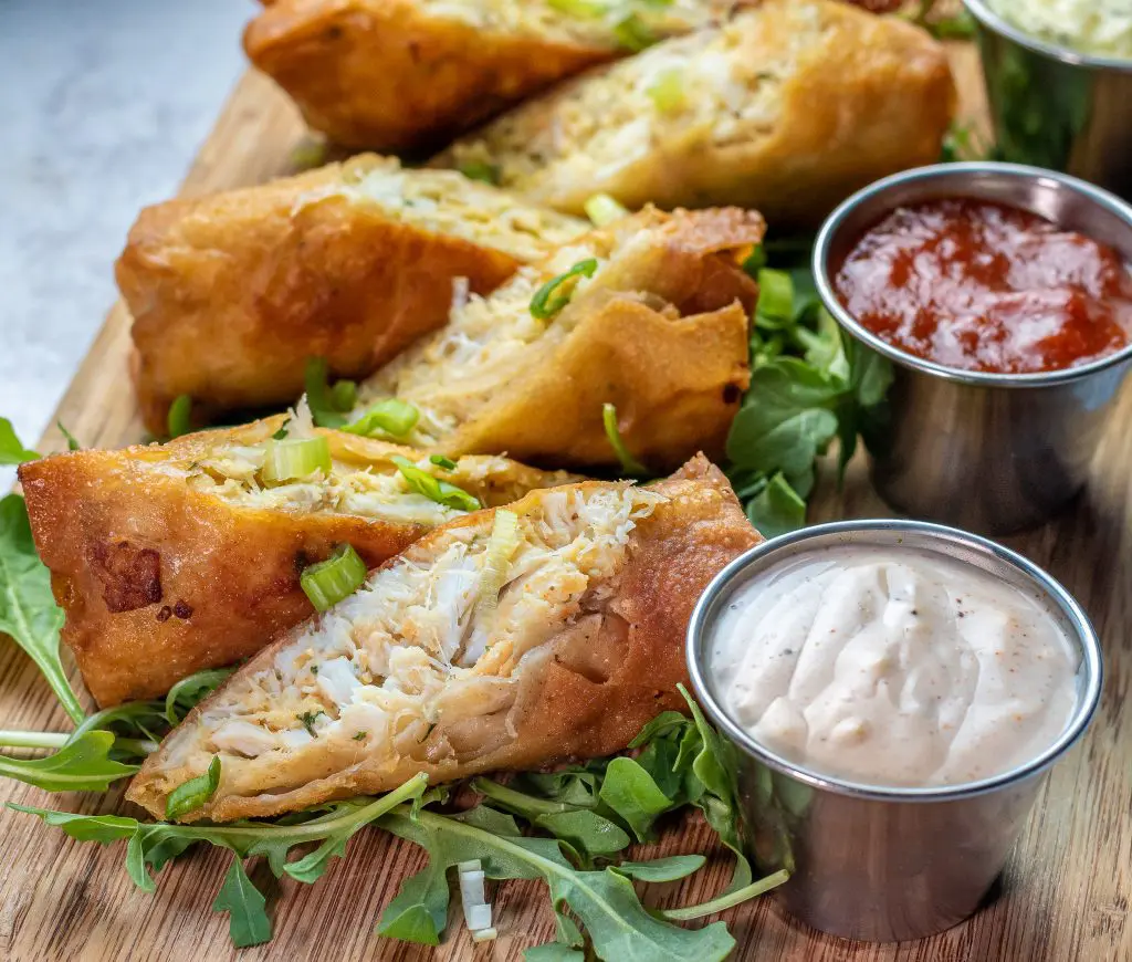 crab cake egg roll recipe with old bay aioli
