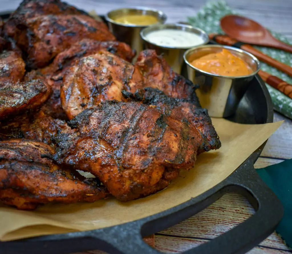 grilled chicken on platter