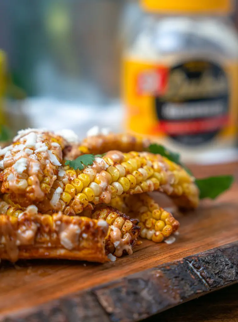 BBQ Corn ribs with smokehouse mayo