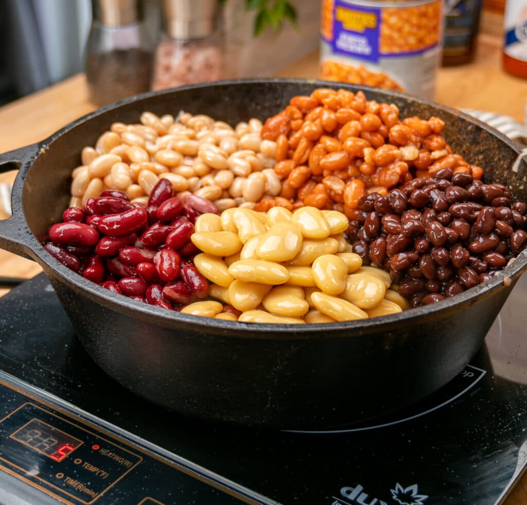 5 beans in a dutch oven