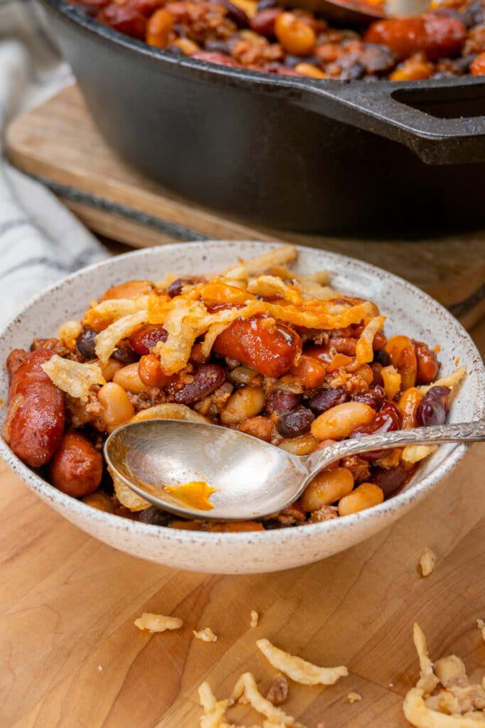 bbq beans in a side dish bowl