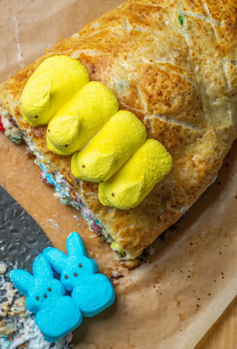 Rice Krispie and Peep Wellington Easter dessert