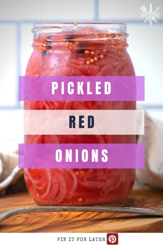 mason jar of pickled red onions