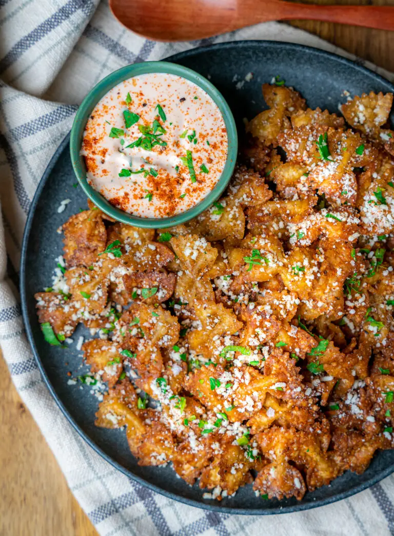 pasta chips with southwest ranch