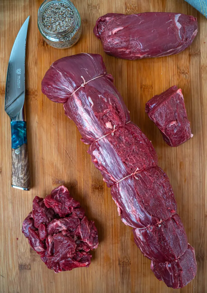 trimmed and tied whole beef tenderloin