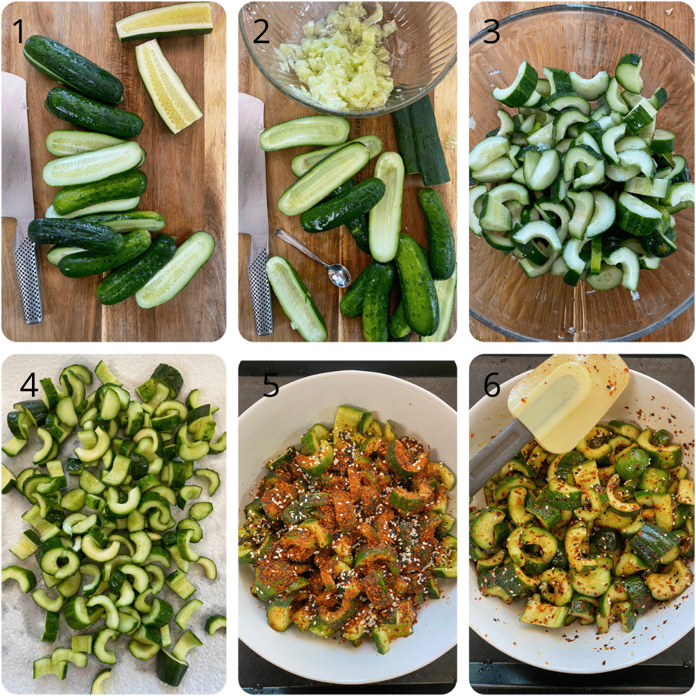 step by step instructions on how to make Korean pickles