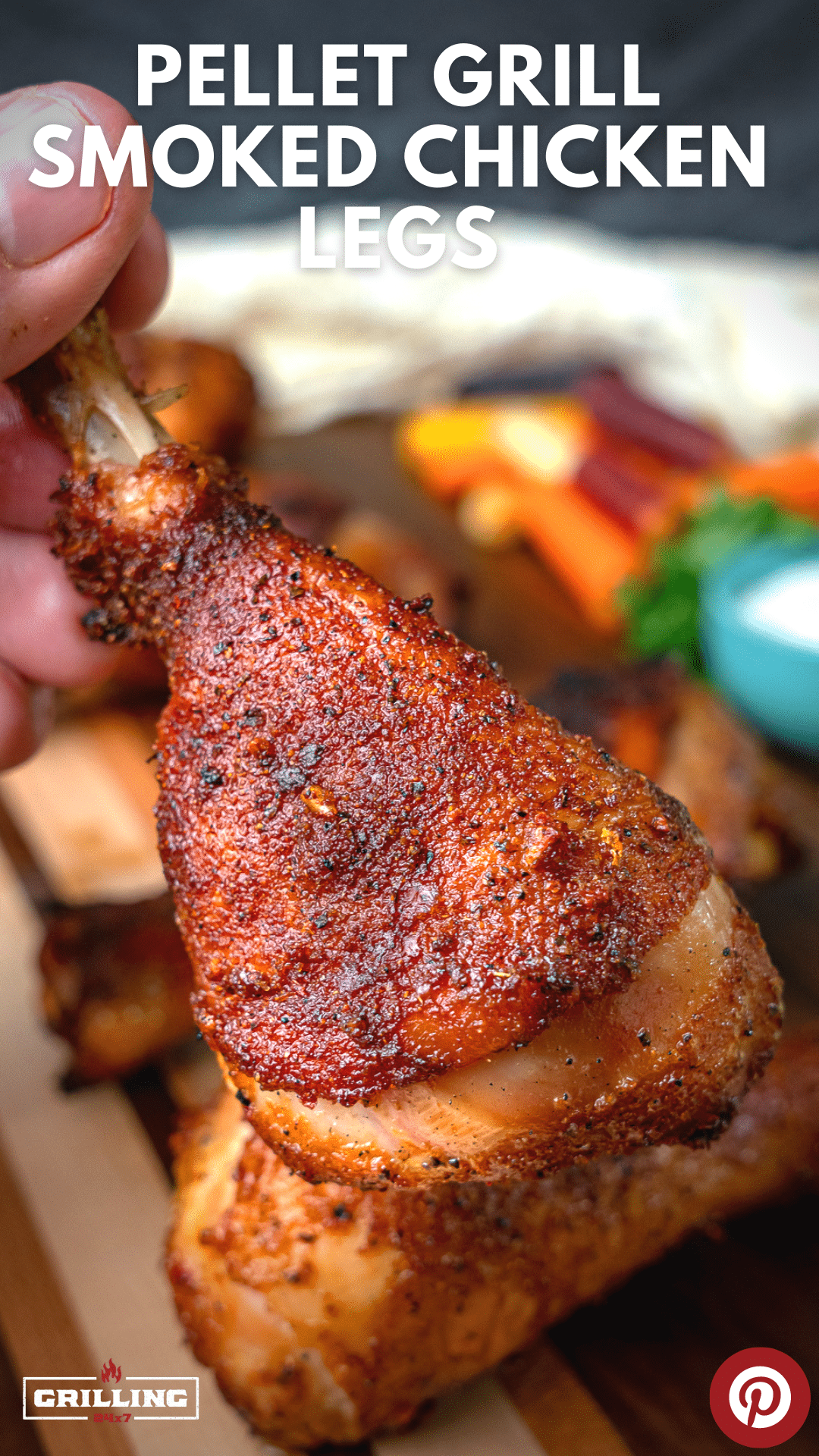 Pellet Grill Smoked Chicken Legs - Grilling 24x7