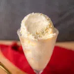 Homemade PawPaw Ice Cream recipe in a crystal glass