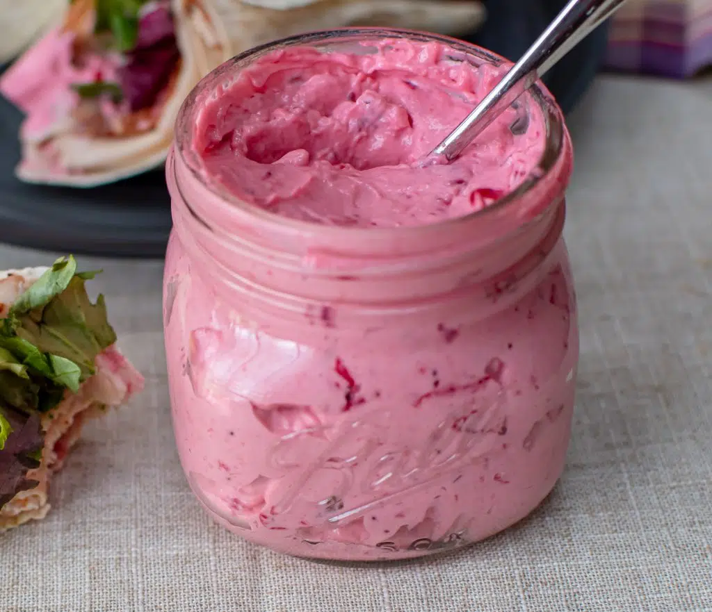 Cranberry Mayo in a mason jar