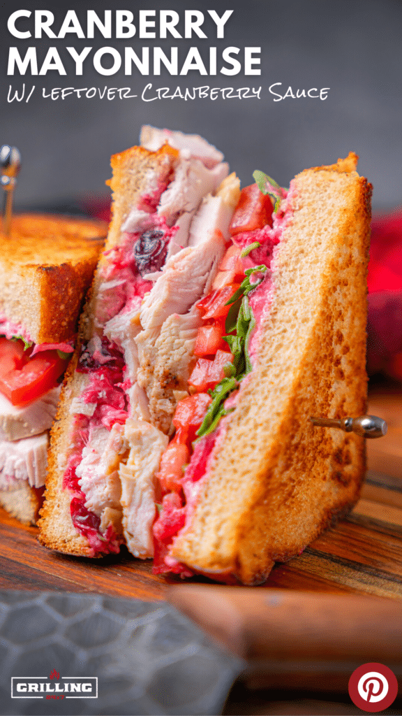 cranberry mayonnaise on a turkey sandwich 