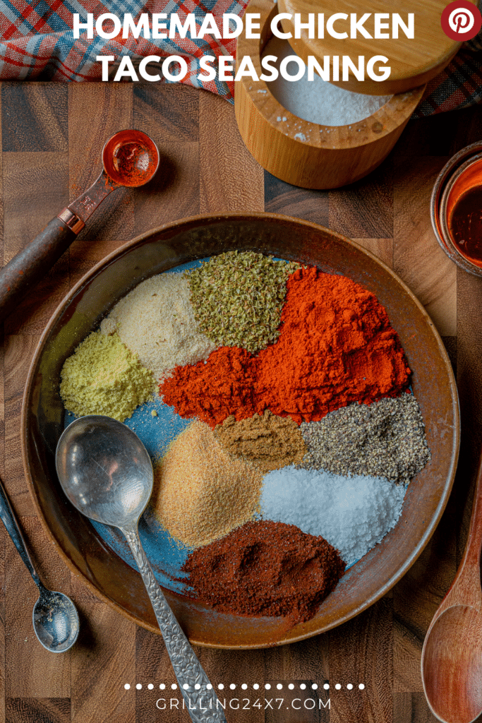 Chicken Taco Seasoning with ground spices
