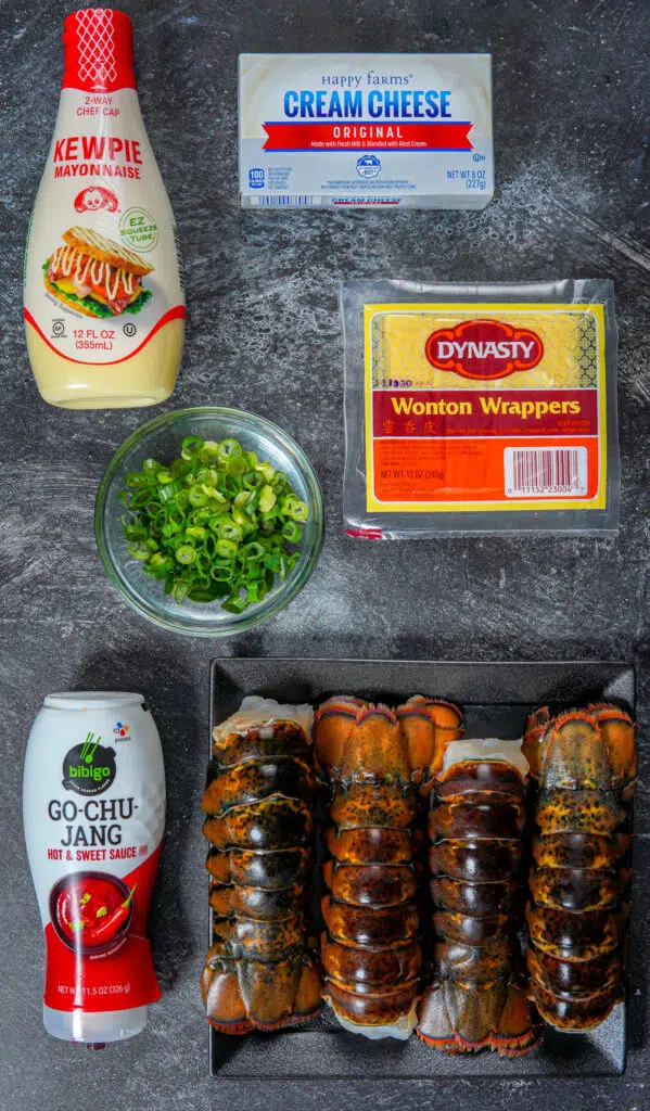 Ingredients for lobster rangoon