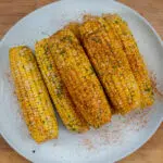 Pellet Grill Corn on the cob on a plate