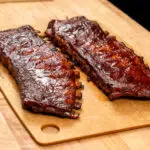 st louis spare ribs on a cutting board