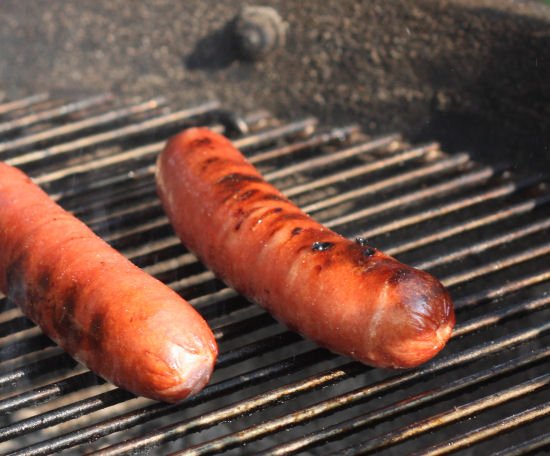 Grilled hotdogs