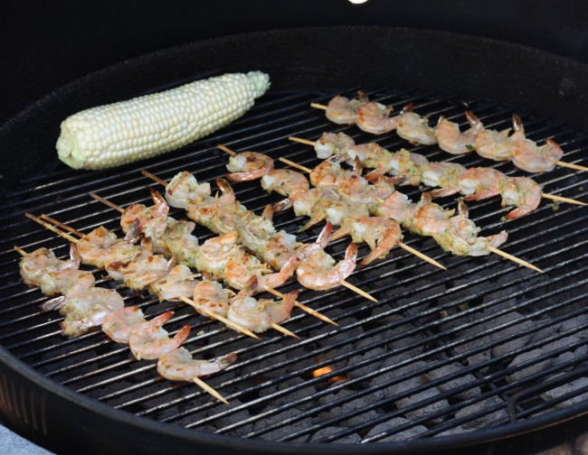 Grilled Shrimp with a coconut marinade
