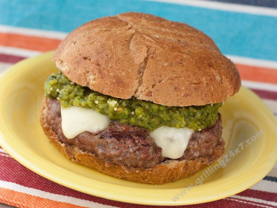 Green Chile Cheeseburger Recipe - Grilling24x7